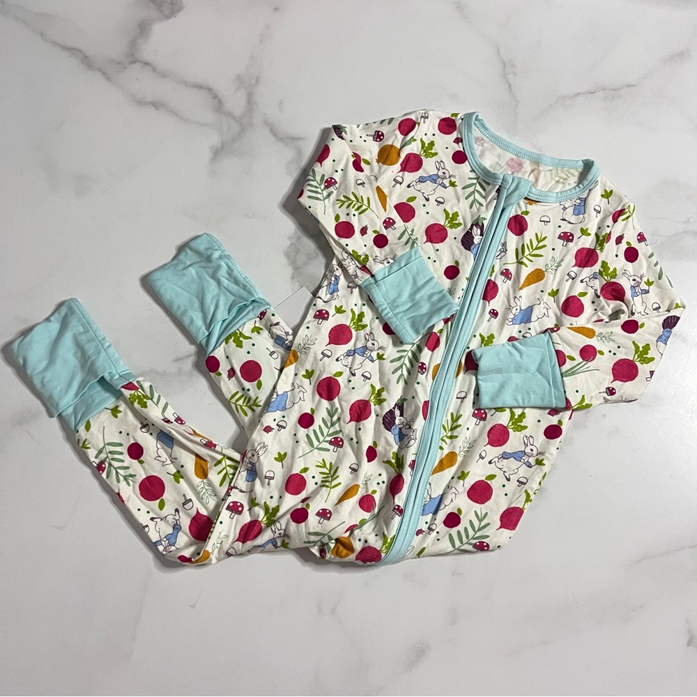 New Little Bird Bamboo Peter Rabbit Bamboo Zippy Pajamas Size 2T